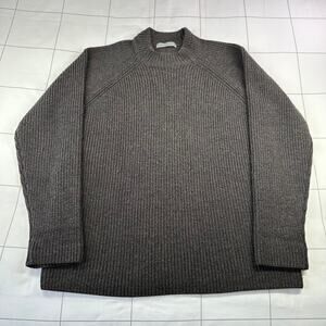 Icebreaker Sweater Mens XL Brown Hillock Wool Heavyweight Knit Warm Pullover